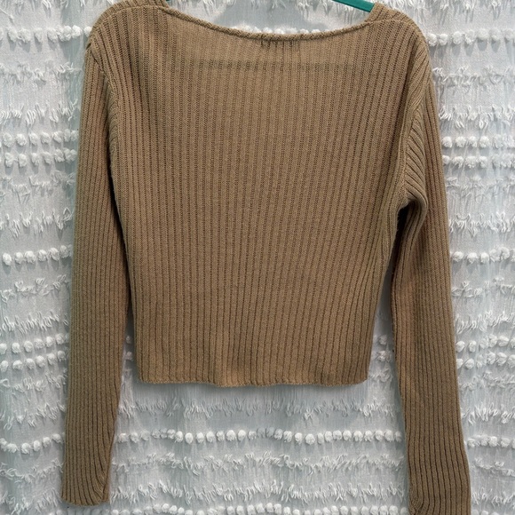 PrettyLittleThing Camel Ribbed Cardigan - Picture 5 of 5